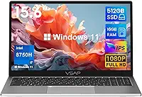 Notebook intel i7 8750H 16GB RAM 512GB SSD Win 11 15.6in