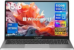 Notebook intel i7 8750H 16GB RAM 512GB SSD Win 11 15.6in