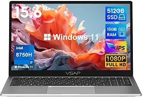 Notebook intel i7 8750H 16GB RAM 512GB SSD Win 11 15.6in