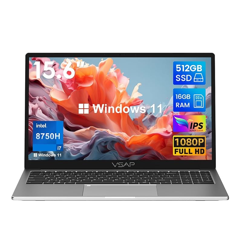 Notebook intel i7 8750H 16GB RAM 512GB SSD Win 11 15.6in