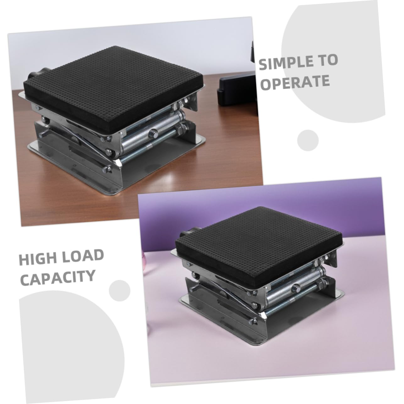 iplusmile 15kg Mesa Elevadora de Laboratorio de Acero Inoxidable Plataforma Ajustable de Gato Elevador de Tijera Rango de Capacidad para Uso Laboratorio