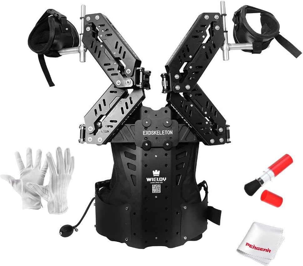 Exoskeleton Camera Shoulder Load Vest with Double Handle Dual-Damping Arm for DSLR DV Camera