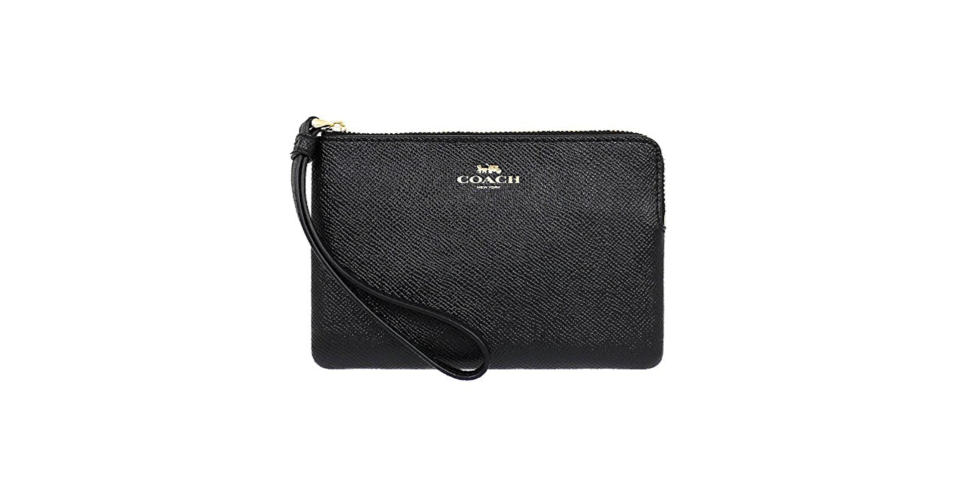 COACH F58032 CORNER ZIP WRISTLET IN CROSSGRAIN LEATHER, IM