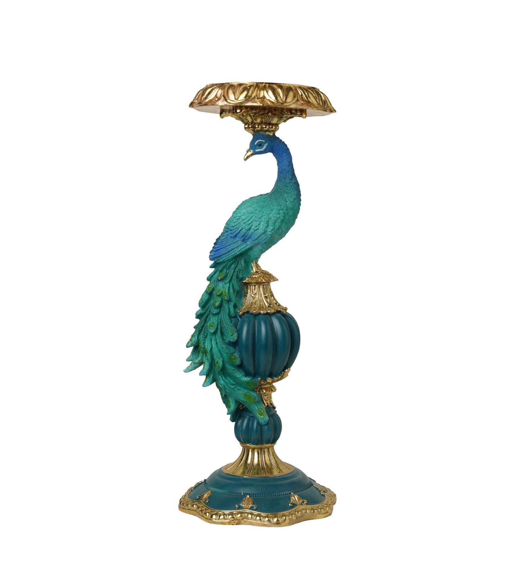 Amazon.com: Peacock Pillar Candle Holders,Peacock Christmas