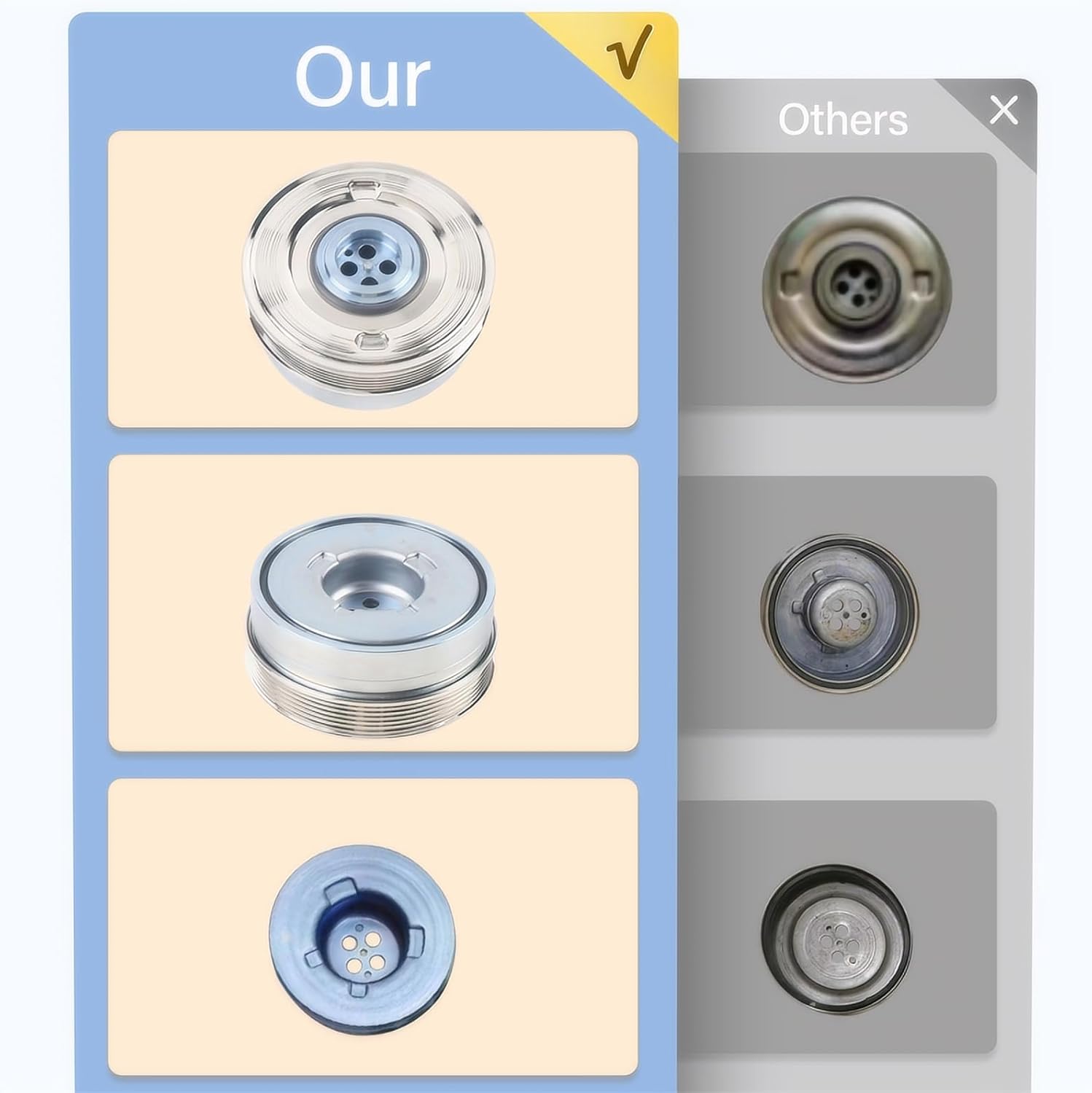 Crankshaft pulley damper balancer 2014-2021 for 2015-2018 BMW F46 F45, 2014-2020 Mini Cooper F54 F60 F55 F56 F57 Replact # 11238638614,11232384185,11238602799,11238638613