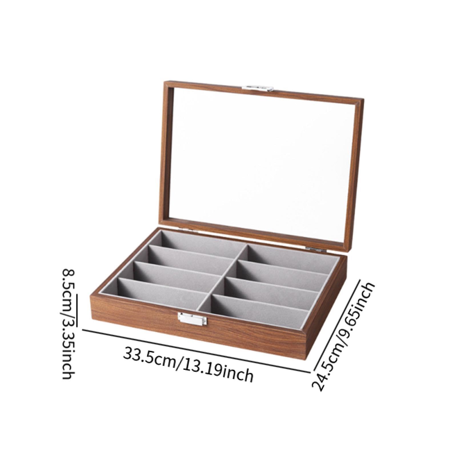 Organizzatore per Occhiali Da 8 Scomparti, Contenitore per Occhiali Da, Organizer per Gioielli con Coperchio Trasparente per Tavolo.