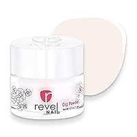 Vista 8 de Polvo de inmersión de uñas Revel Nail - Polvo de inmersión transparente y francés, polvo de uñas de inmersión resistente a las astillas con vitamina