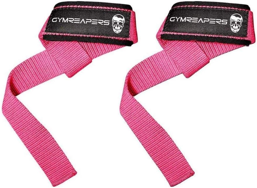 Lifting Wrist Straps for Weightlifting, Bodybuilding, Powerlifting, Strength Training, Deadlifts - Padded Neoprene with 18” Cotton