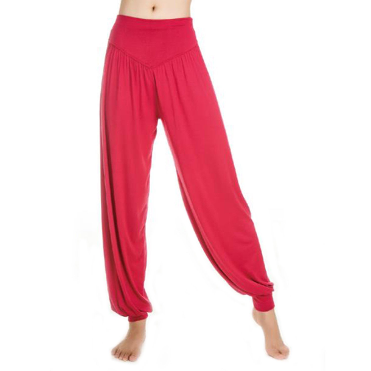 Pantaloni da donna modal, elastici, per sport, yoga, danza, jogging, dance
