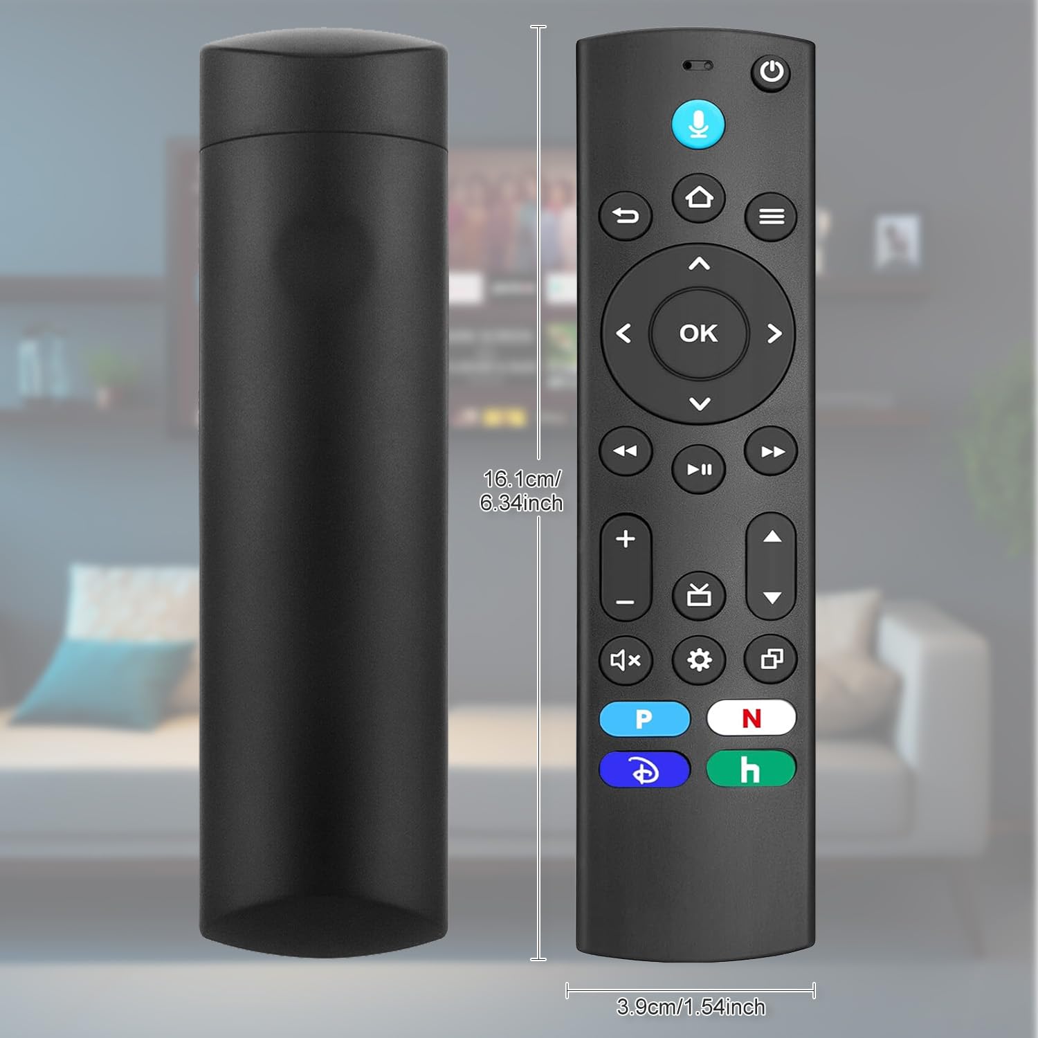 Telecomando vocale universale per streaming (2°, 3°, 4K, Max), di ricambio, compatibile anche con Omni, Toshiba, Insignia, Pioneer e Smart TV multimediali serie 4, controller HD, Lite e Cube