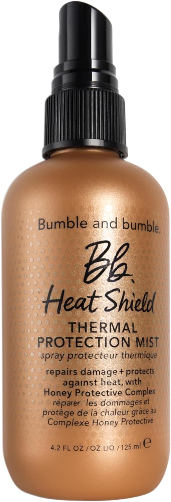 Heat Shield Thermal Protection Hair Mist | Frizz Control, Damage Repair, Heat Protection Spray, Color Safe | Curly, Wavy, Straight, Mini Travel Size, 125 ml