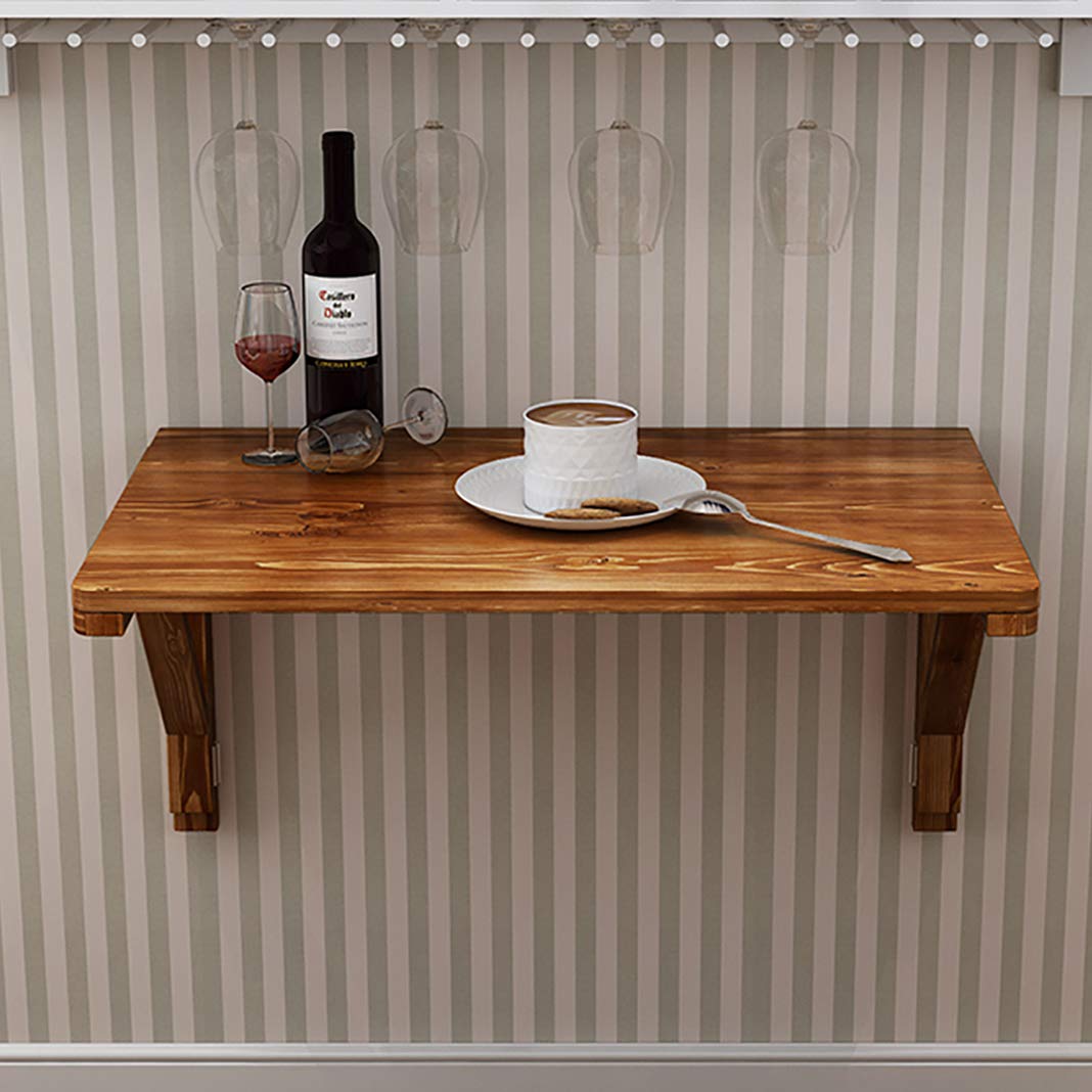 Bureau pliant mural pour travailler confortablement, table d'étude stable en bois massif