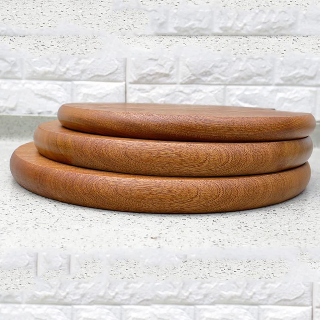 Deska dwustronna okrągła pogrubiona deska do krojenia do kuchni z uchwytami do mięsa, ryb, warzyw, sera, krojenia mięsa lub warzyw(36 cm/14,1 cala