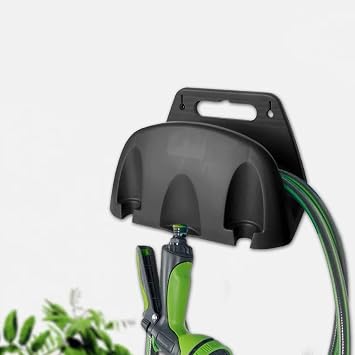 Garden Hose Holder, Wall Mounted Garden Hose Pipe Cable Hanger Holder, Tidy Bracket Rack, Fence Shed Comfort Grip, Rust Resistant, Hose Holder Wall Mounted Gardening Tool, Water Hose Holder for Garden