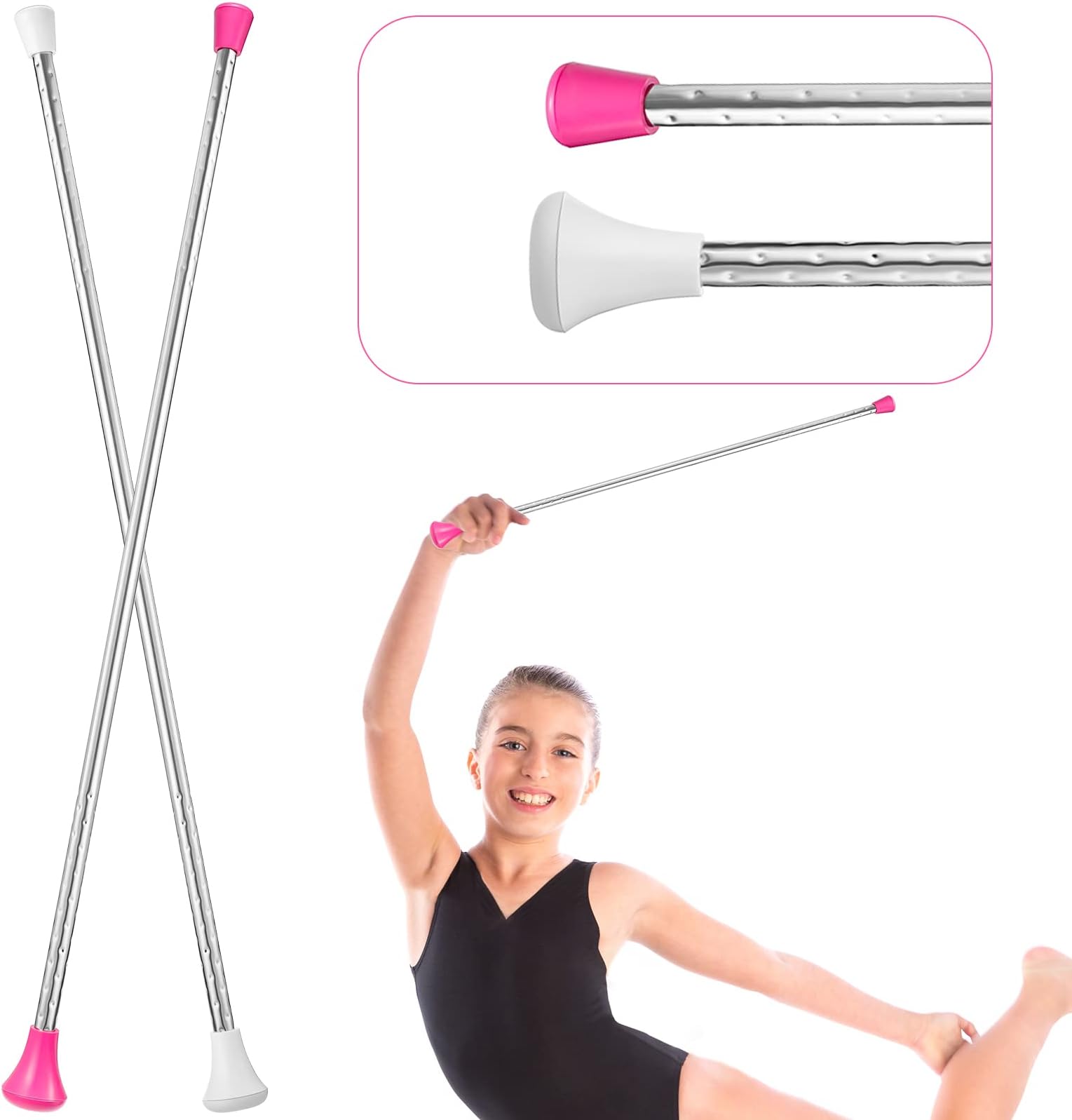 HyDren Twirling Baton Unisex Kids' Gymnastics Dance Baton Metal Baton Marching Band Baton Parade Baton Stick for Talent Shows, Artistic Dancing, Baton Twirling
