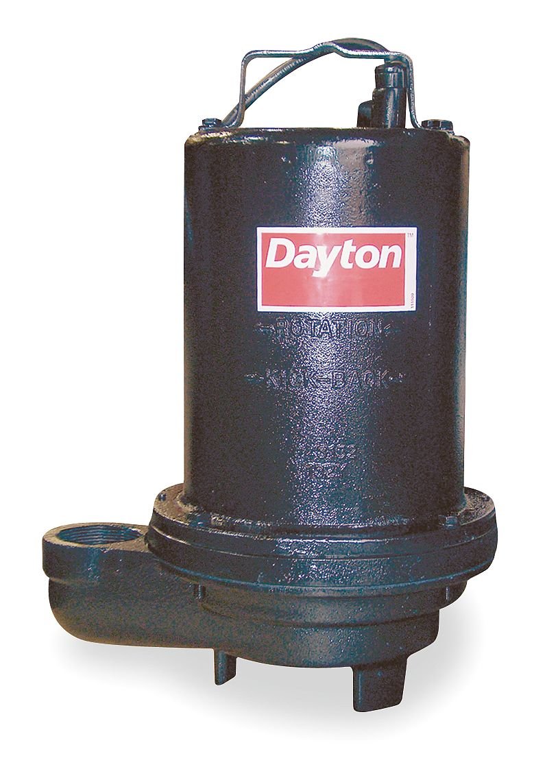 Dayton, 4HU75, Pump, Effluent, 1/2 HP