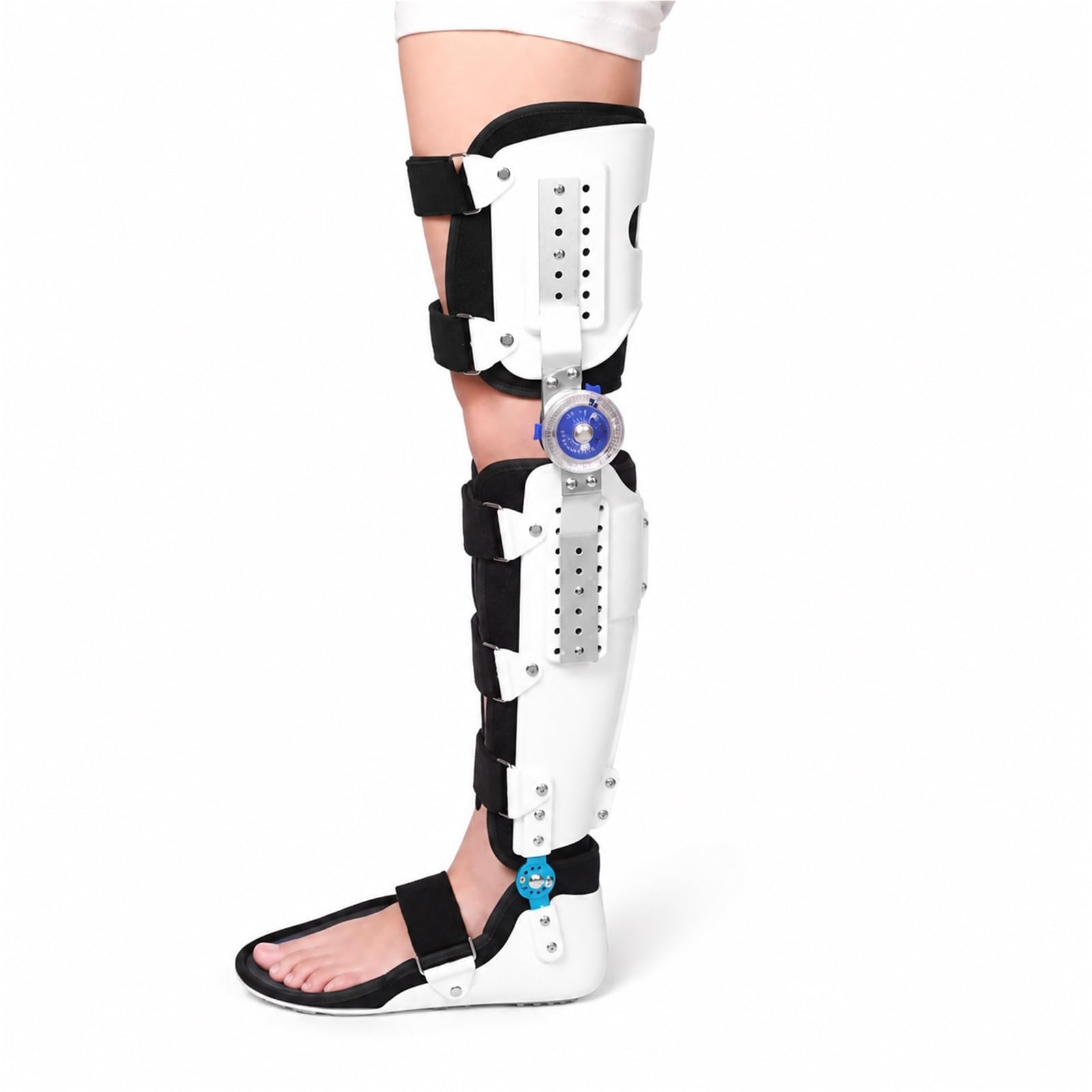 Tutore Ginocchio Post Operatorio Immobilizzatore Regolabile Supporto Stabilizzatore per Legamenti LCA Menisco e Riabilitazione Ortopedica Professionale Unisex(Giusto)