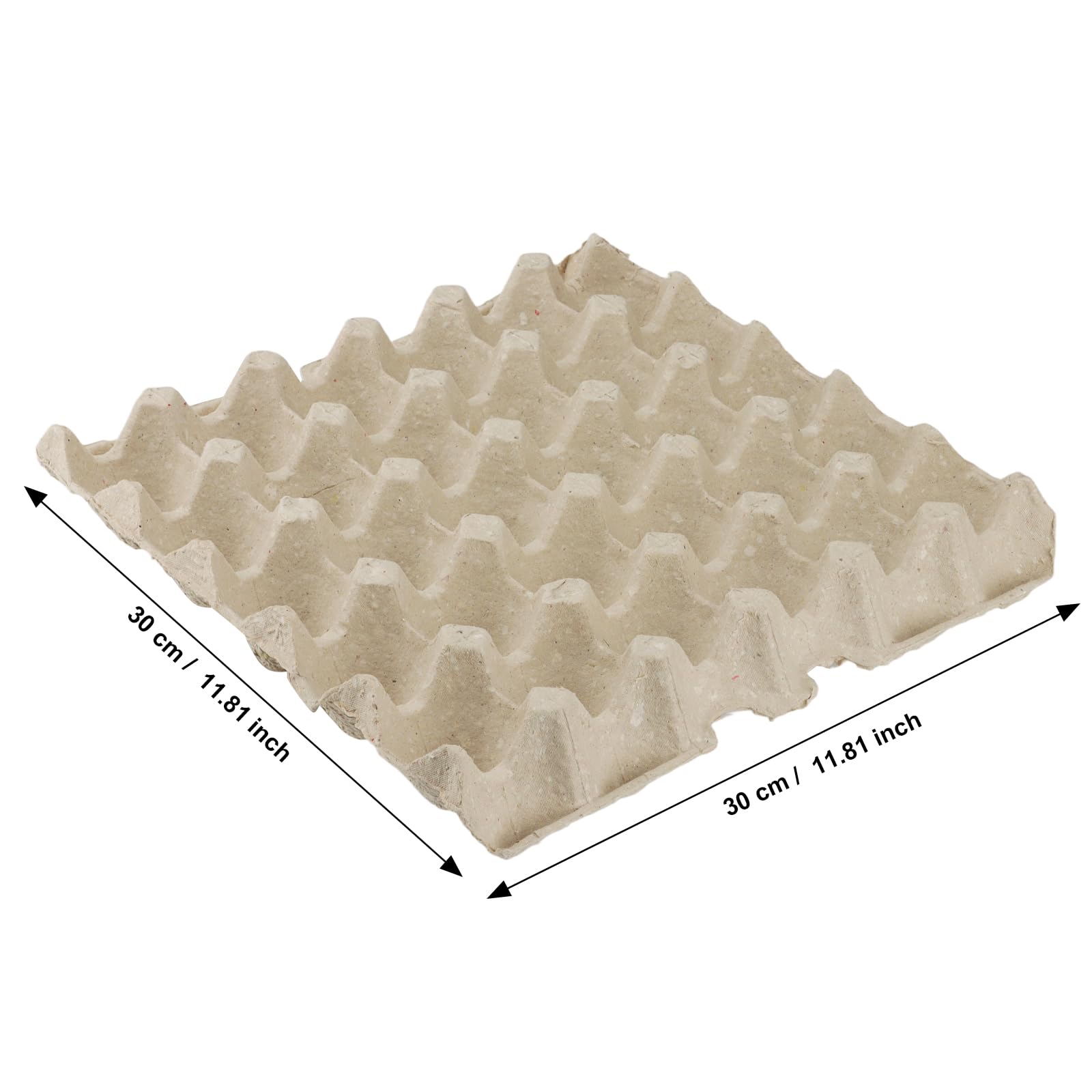 12 scatole per uova, 30 pezzi, 30 x 30 cm, in cellulosa di carta, in cartone da 30 pezzi, per uova, per 30 uova da cucina, frigorifero