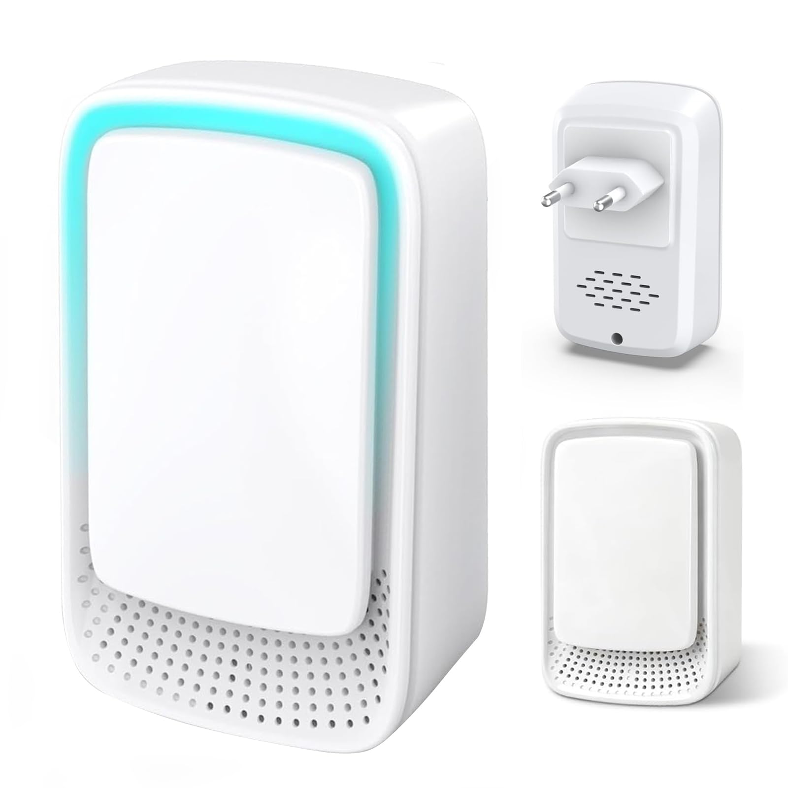 Mini Purificatore d'Aria a Ioni, Elimina Efficacemente Odori di Animali, Fumo e Polvere - Ultra Silenzioso e Senza Filtri - Ideale per Piccoli Spazi come Camera, Bagno, Cucina e Lettiera (2 Pezzi) - 2