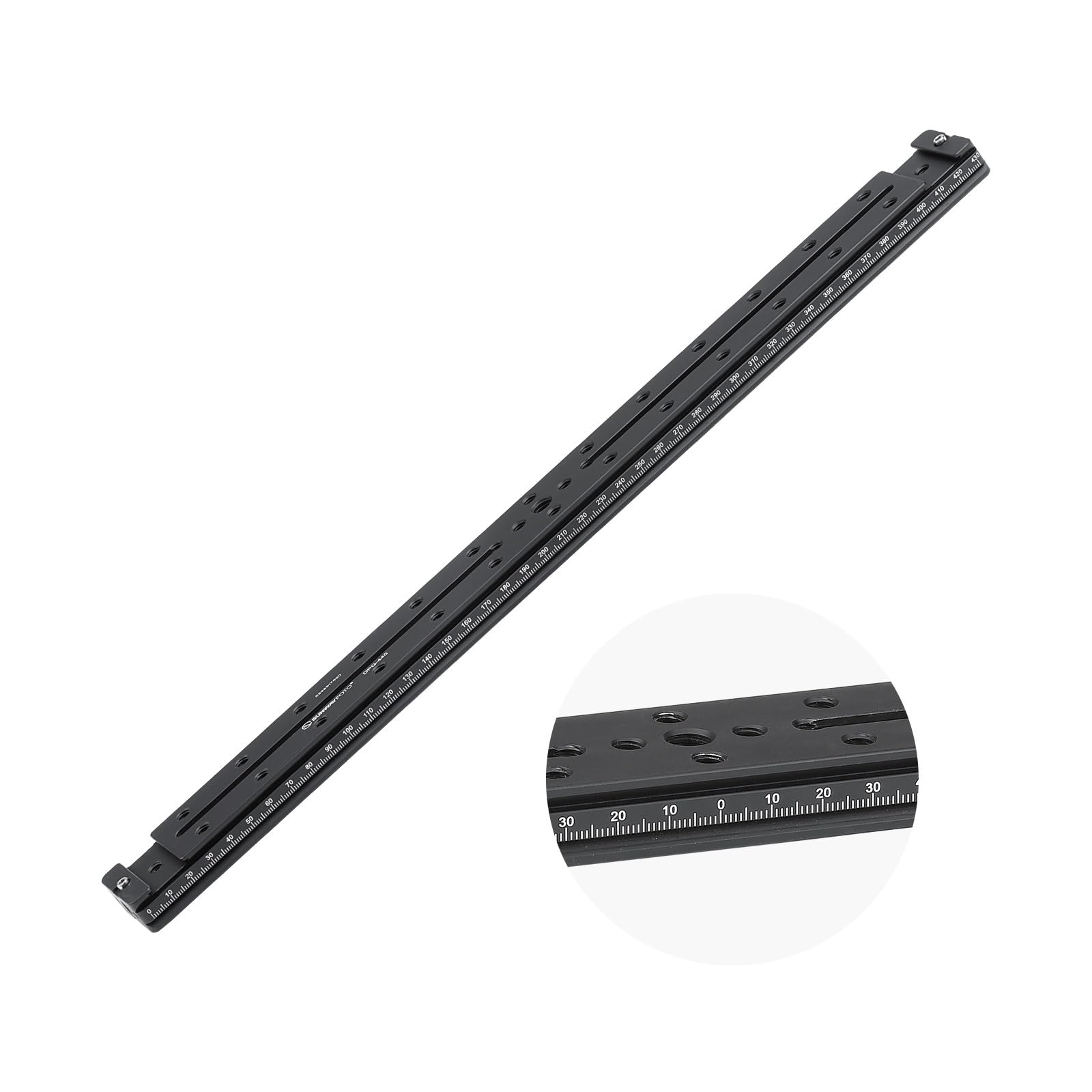 SUNWAYFOTO DPG-440 440mm(17.3inch) Arca Swiss Rail, Universal Long Quick Release Plate, Dual Dovetail Slide Rail for Stereo/3D Camera, Mobile Phone,