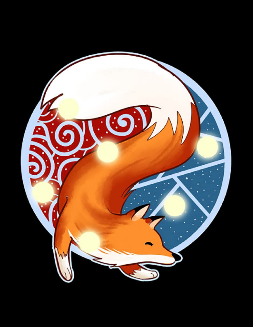 Cute Red Fox Yoga Gift Product Buddha Namaste Mediation Design Notebook: Print Notebook Blank