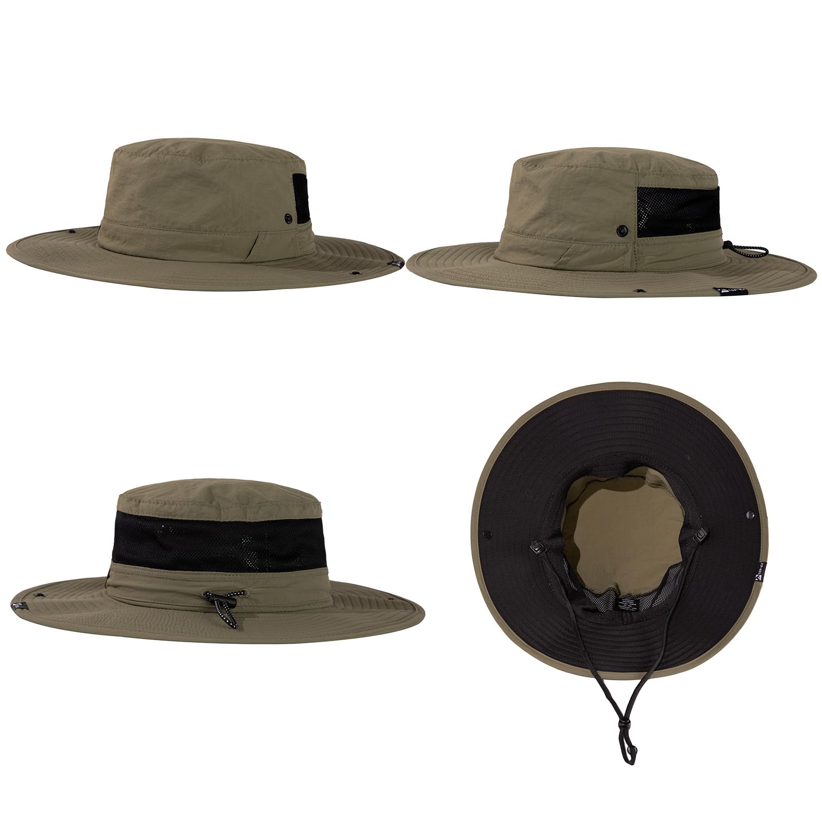 Top-EX Men's XL/XXL Wide Brim Sun Hat – UPF 50+ Waterproof & Windproof Outdoor Hat with Sunglasses Lock – Lightweight, Packable & Breathable for Summer Activities