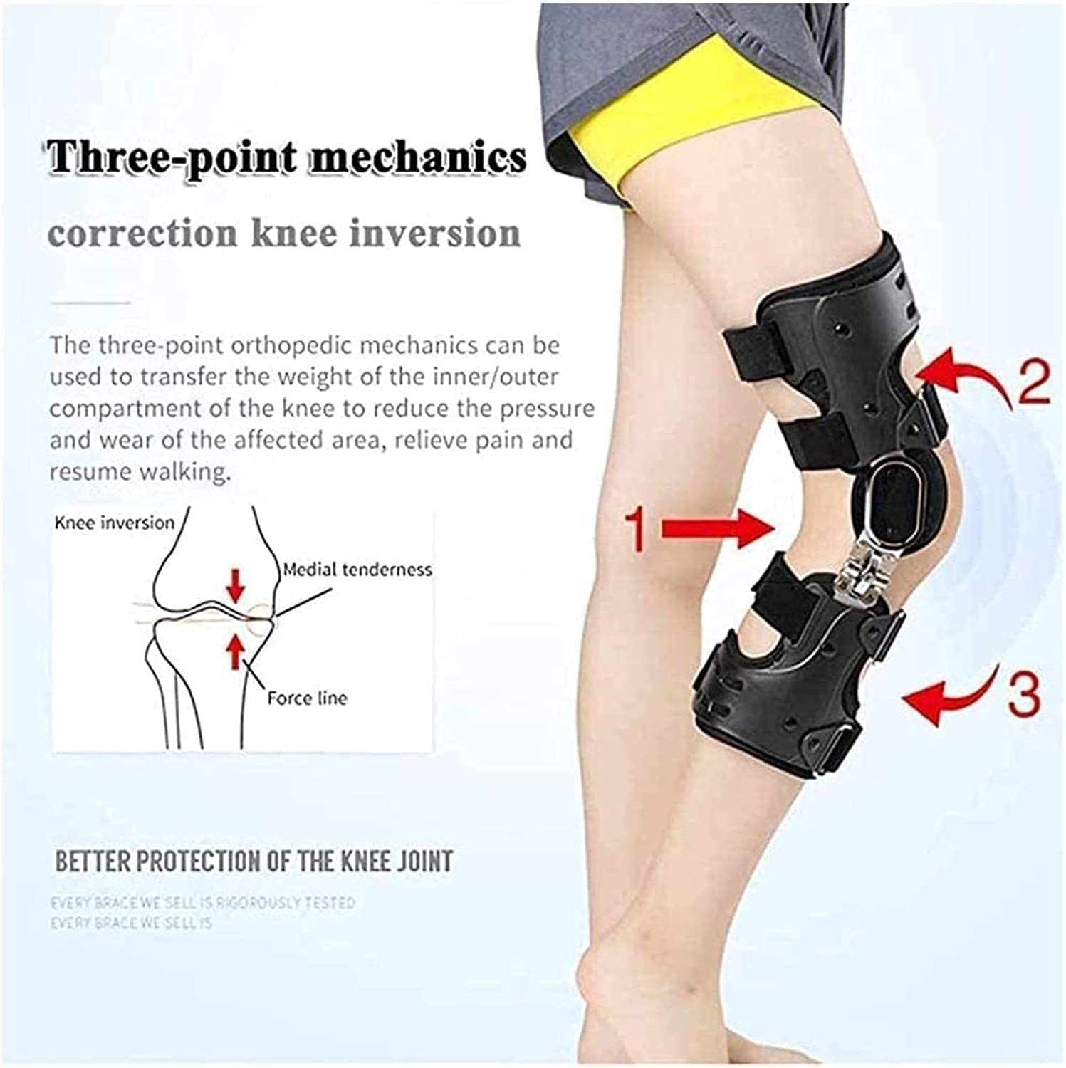rodillera artritis mujer menisco y ligamento Afiratorio de rodilla ROM ajustable, férula de ortesis de rodilla estabilizador de piernas for ACL, PCL, MCL o LCL Buardador ortopédico transpirable y livi