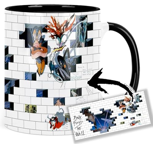Imagen de Pink Floyd The Wall Taza Interior y Asa Negra Ceramica Mug