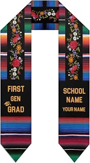Custom Mexican Graduation Stole Sash, Hispanic Personalized Honor Stoles, Class 2025, 72''