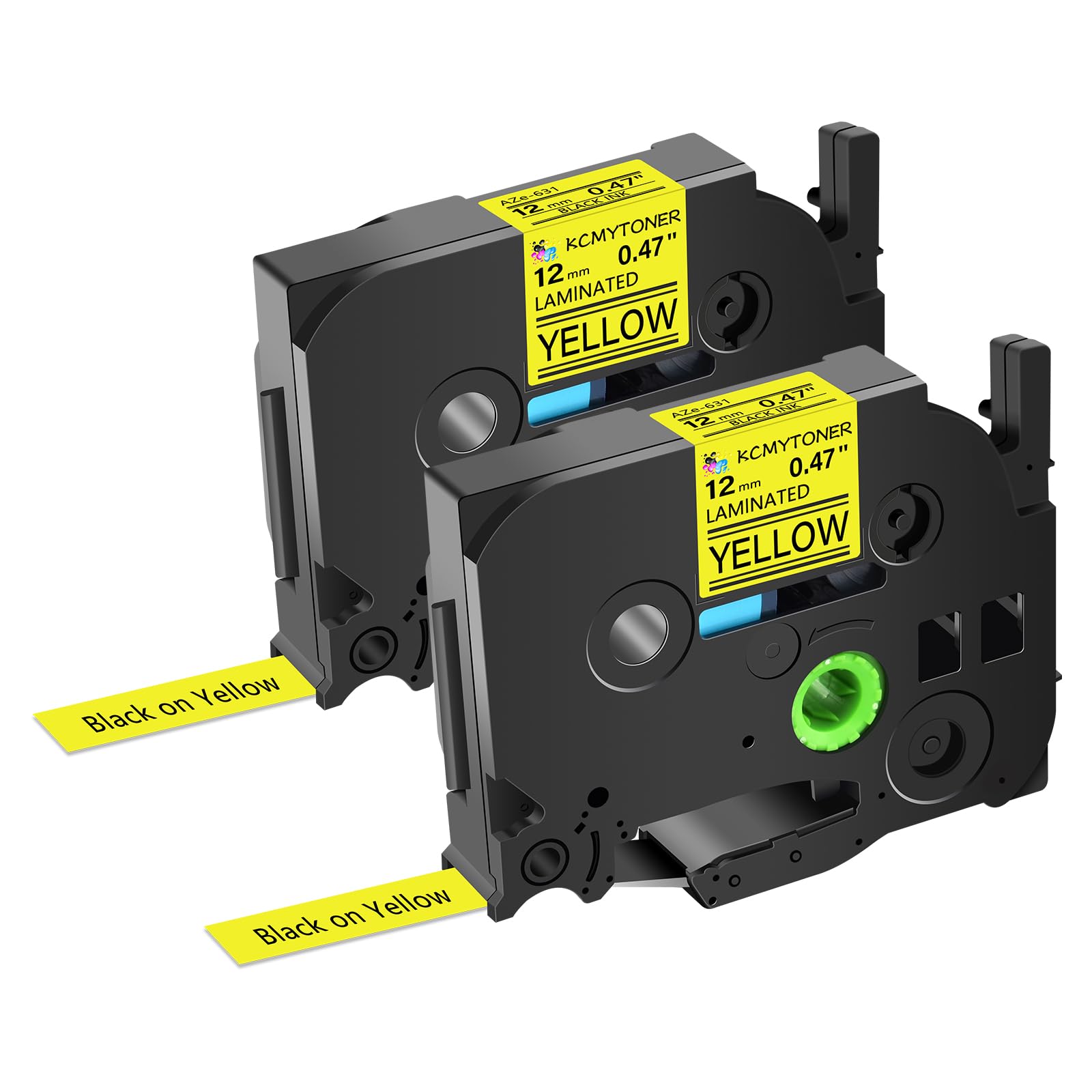 2 x Compatible Brother P-Touch Standard TZ631 Tze-631 TZ-631 TZE6331 PT-D210 PT-D400 D600 PT-H110 Printer Black on Yellow Label Tape 12mm x 8m-image-10