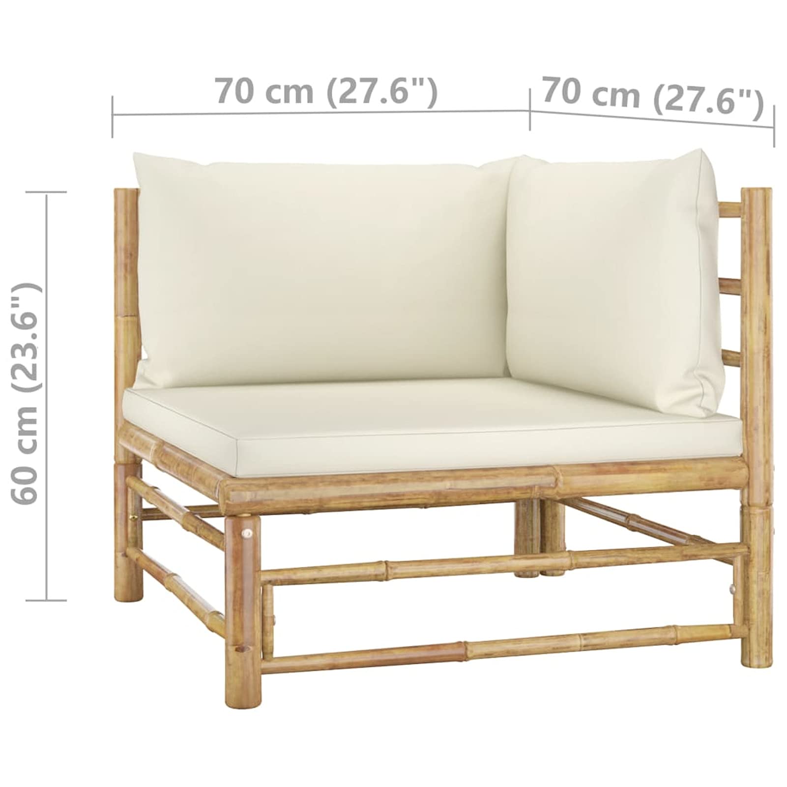 Sofa środkowa + narożnik sofy, meble ogrodowe, meble wypoczynkowe, tarasowe, zestaw mebli ogrodowych, bambusowe, meble balkonowe, sofa, ogród, sofa, sofa, sofa, do wypoczynku na świeżym powietrzu, zestaw mebli do siedzenia, do ogrodu, na taras