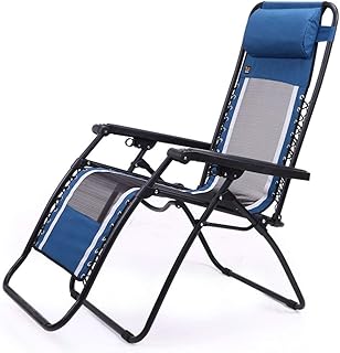 HYY-AA Sillas de Playa Sillas reclinables Plegable de Campamento con el Resto del pie Recorrido al Aire Libre Pesca Asiento portátil de Metal Chaise Tumbona, 210kg Hold