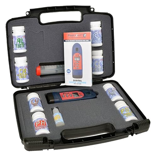 ITS 486201-KM Pool Exact EZ Photometer Master Pool Test Kit | 10 Parameters - F/C/T Chlorine, pH, Alkalinity, Calcium, Cyanuric, Copper, Salt, & Phosphate | 25 Tests All Parameters | NSF Certified
