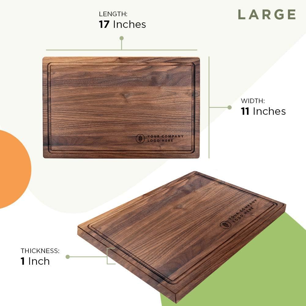 Lower Right Text-Wooden Cutting Board for Kitchen Juice Groove Natural Custom Engraved in USA, Teacher Appreciation, Graduation Encouragement Coach (Walnut 11x17)