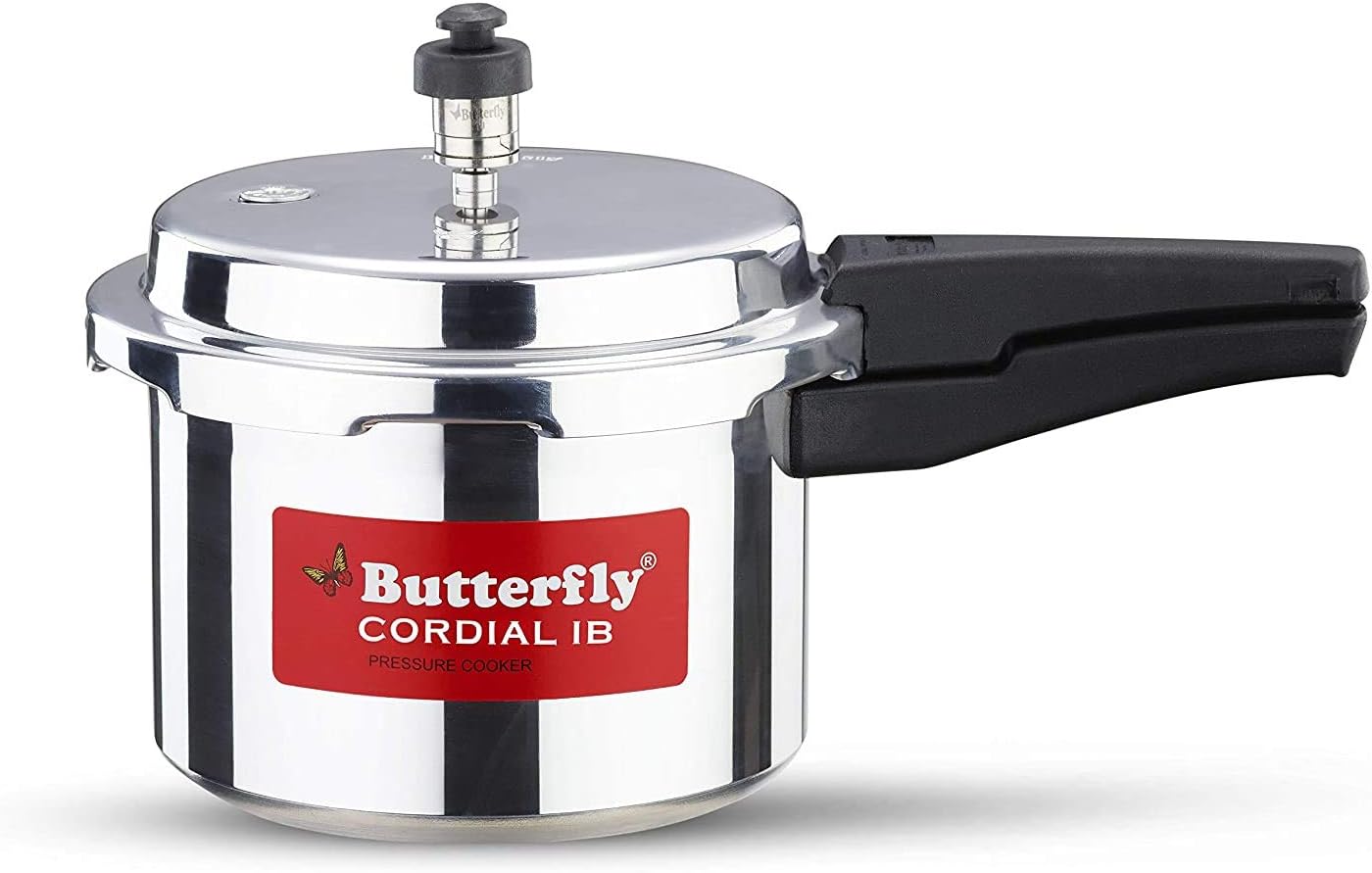Butterfly Cordial Induction Base Aluminium Pressure Cooker, 3 litres, Silver
