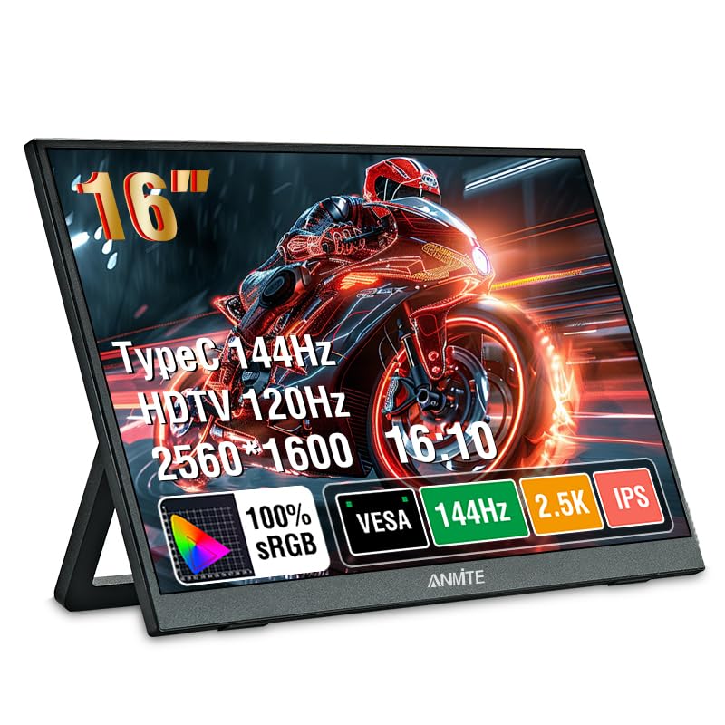Amazon.com: Anmite Portable Monitor 16 Inch 2.5K 144HZ 16:10