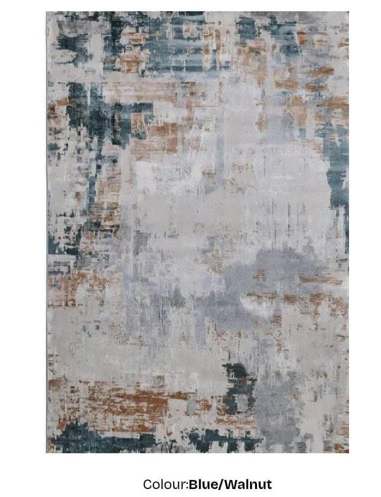 Image of 5x7 Feet (150x210 CM) Carpet for Living Room Hall & Bedroom - Olive Green Modern Abstract Geometric Silk-Touch Luxury Hotel-Style Washable Anti-Skid Turkish Area Rug