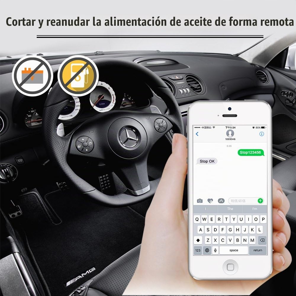 ZeerKeer 4G GPS localizador 80 mAh de Larga duración Gran batería localizador de Seguimiento, Acc y Geo-cercas alertas para un posicionamiento preciso, Coches, Furgonetas Camiones y Otros vehículos