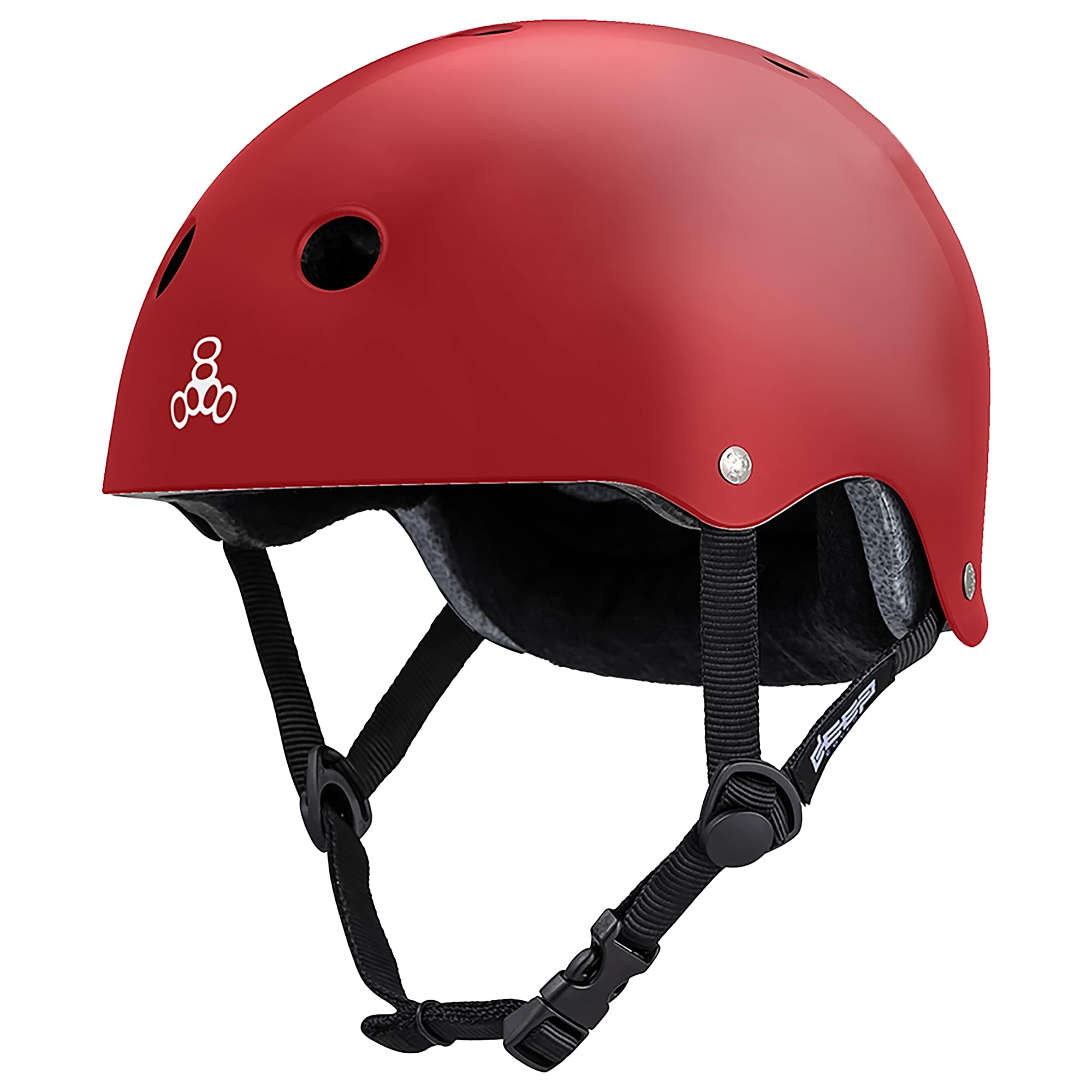 Triple Eight Deep Cover Helmet โ Ideal for Skateboarding, Cycling, BMX, and Roller Skating - X-Large/XX-Large - Scarlet Red Glossy โ image 1