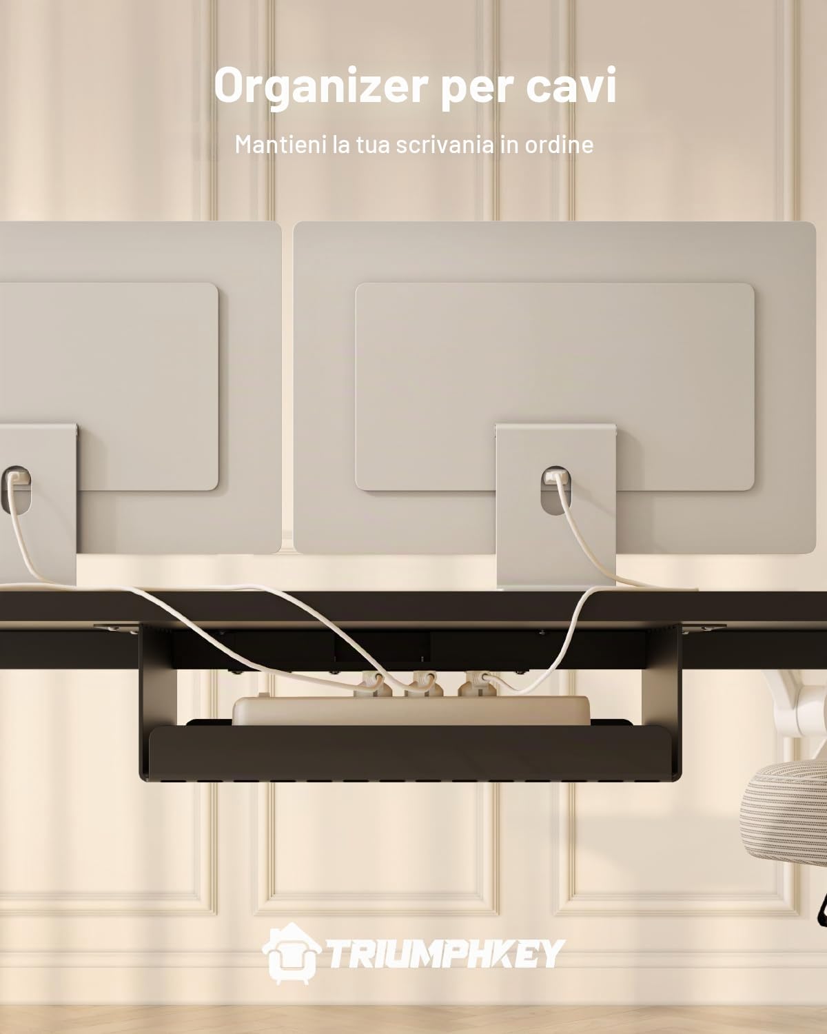TRIUMPHKEY Scrivania Elettrica Regolabile in Altezza, 160 x 80 cm, 3 Funzioni Memoria, Porta USB, Con 2 ganci, Tavola Splice Standing desk, In Piedi Adatta Per Casa E Ufficio, Nero+Nero