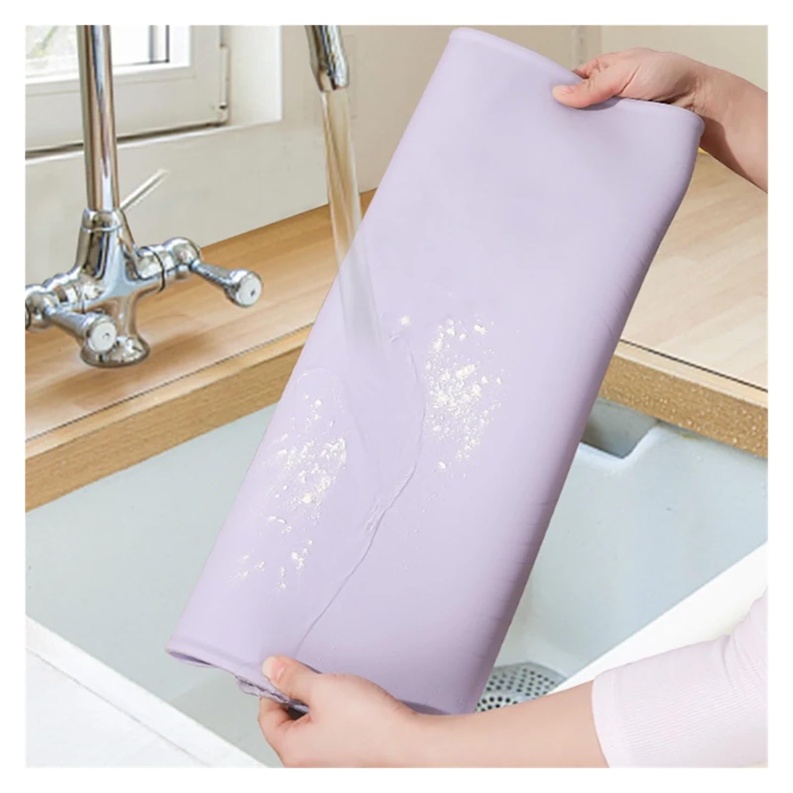 Antihafte rutschfeste Backunterlage 1PC Silikon Backen Verwenden Matte Antihaft Pizza Teig Gebäck Nudel Kneten Pad Blatt Küche Werkzeuge (Color : Purple, Size : 60x80cm)