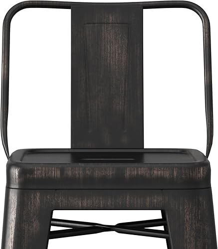 Miniatura 60 de SIMPLIHOME Rayne - Taburetes de encimera (juego de 2) – asientos de cocina de metal de 24 pulgadas de altura de asiento en blanco, asientos