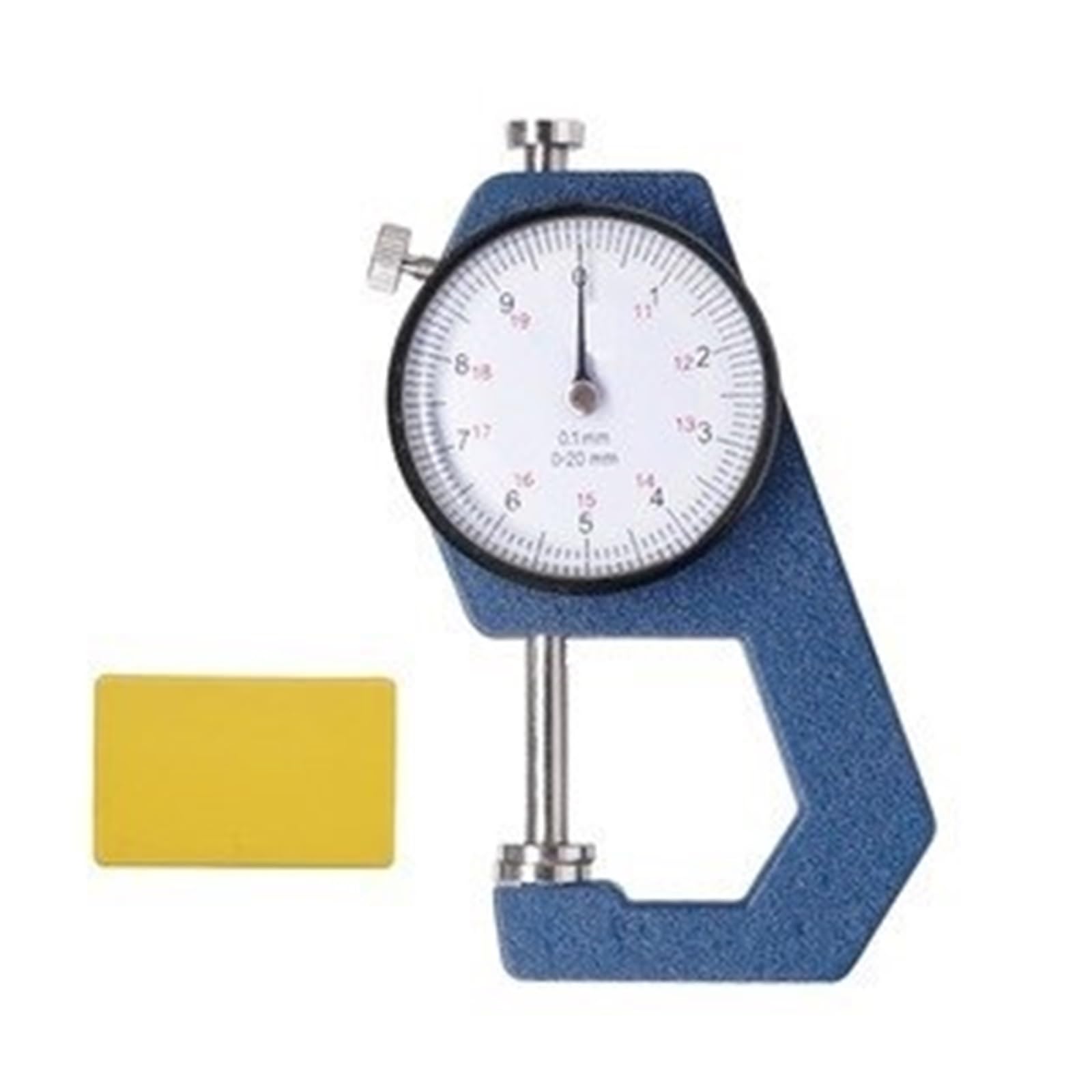 Indicador de cuadrante, Medidor de espesor de Dial de 0-10/0-20mm, medidor de espesor for herramientas de instrumentos de medición de ancho de papel de cuero, 1 ud.(0-20mm Flat)