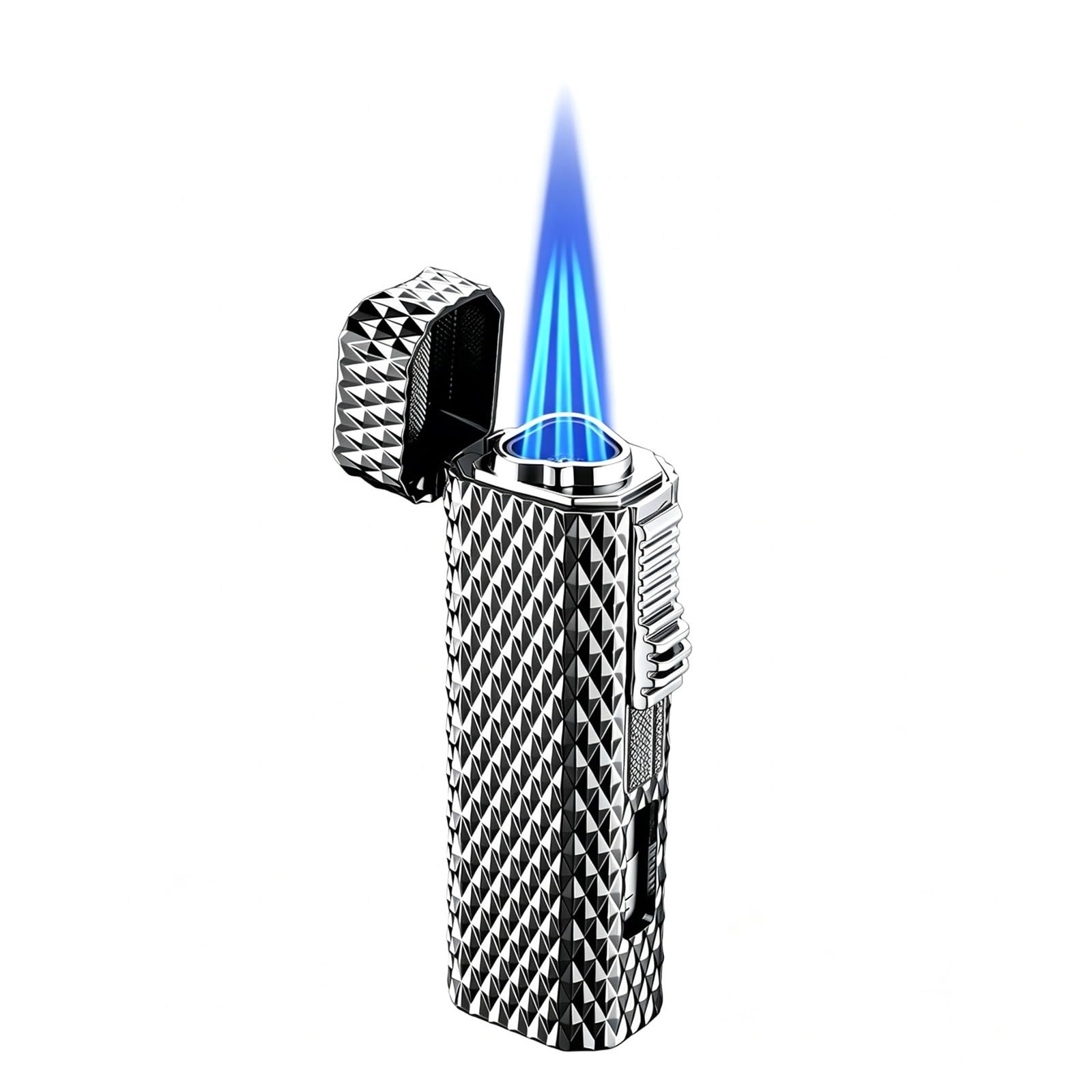 Encendedor para exteriores y camping con triple llama y cuerpo de zinc