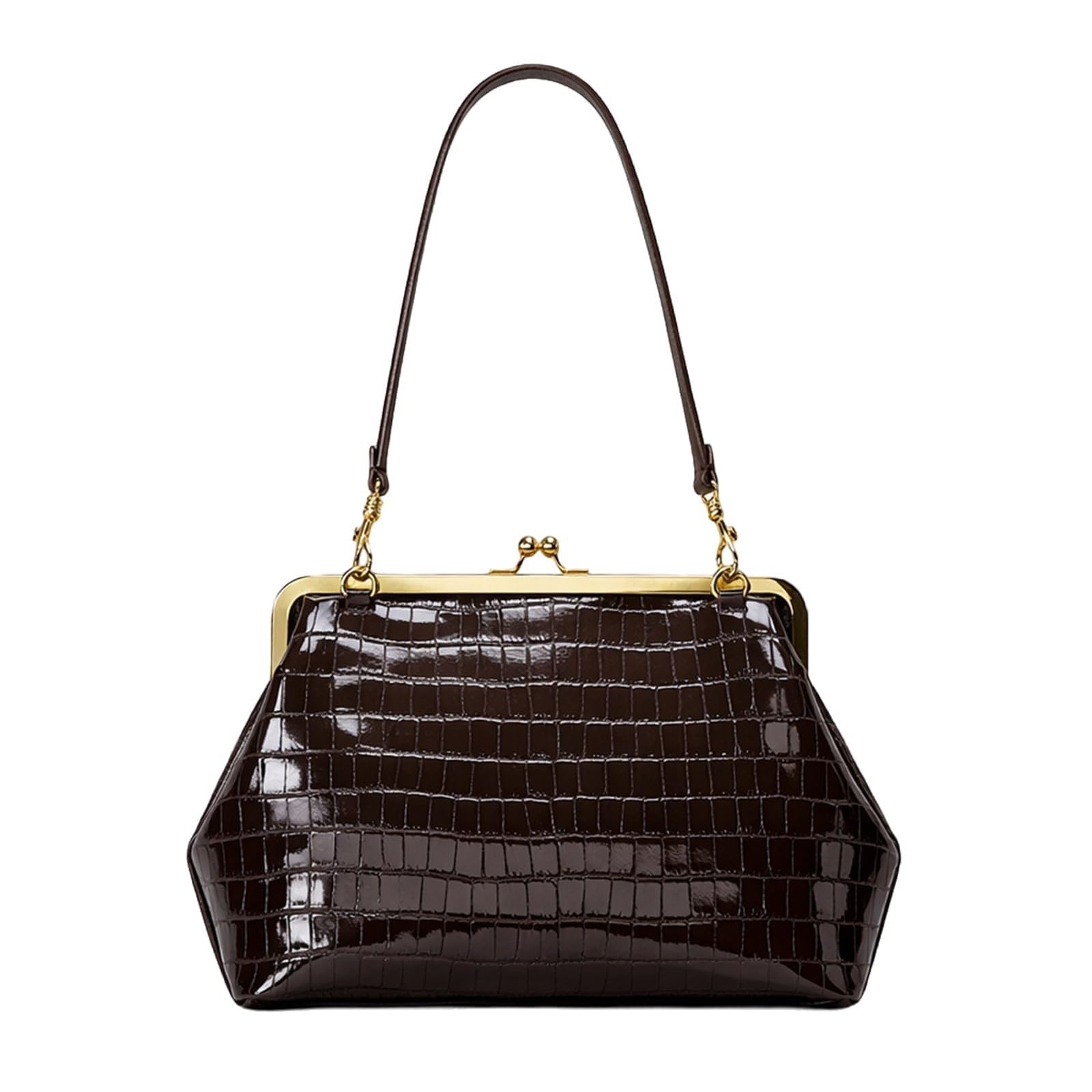 Bolso de Hombro for Mujer, Bolso Retro con Cierre Beso, Viaje