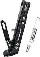 Vista 20 de Soporte de patada universal para motocicleta, accesorios para moto, scooter modificado, trípode ajustable de aleación CNC, soporte lateral para pie