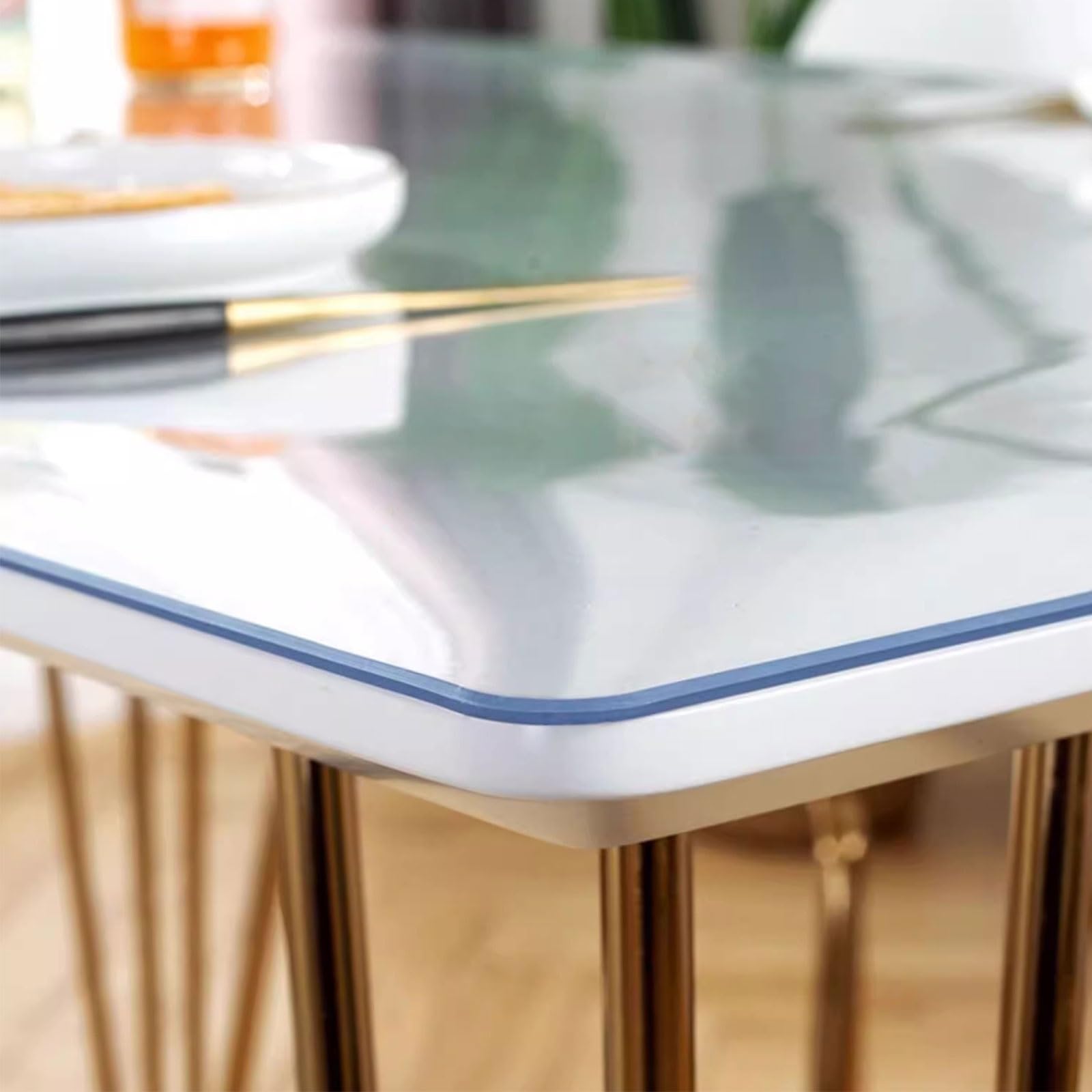 Nappe protection table PVC transparent imperméable lavable résistante rayures