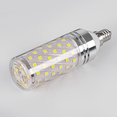 Miniatura 6 de GEZEE, focos de luces ledes cilíndricos, con base E12, 12W 120V, 1000 lúmenes, ángulo de haz de 360 grados, intensidad no regulable, 5 unidades