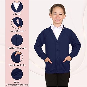 Cardigan en coton bleu ciel avec une coupe regular fit et un col