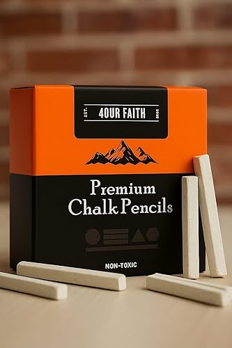 Paquete de 30 lápices de pizarra comestibles (7.05 oz) – Barras de tiza de piedra caliza natural | Tiza comestible fina blanca | Earthy Goodies